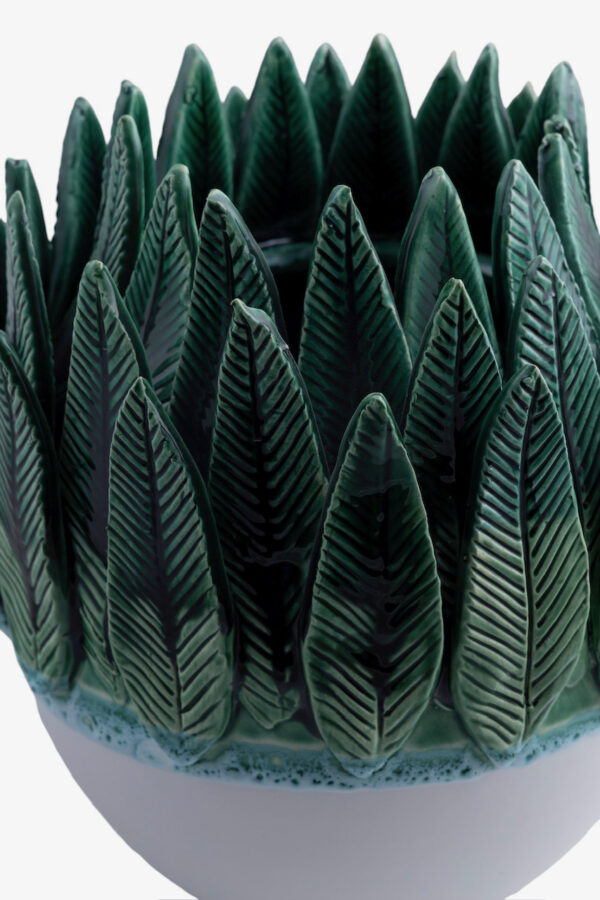 Vaso tondo con fili di Palme - immagine 2